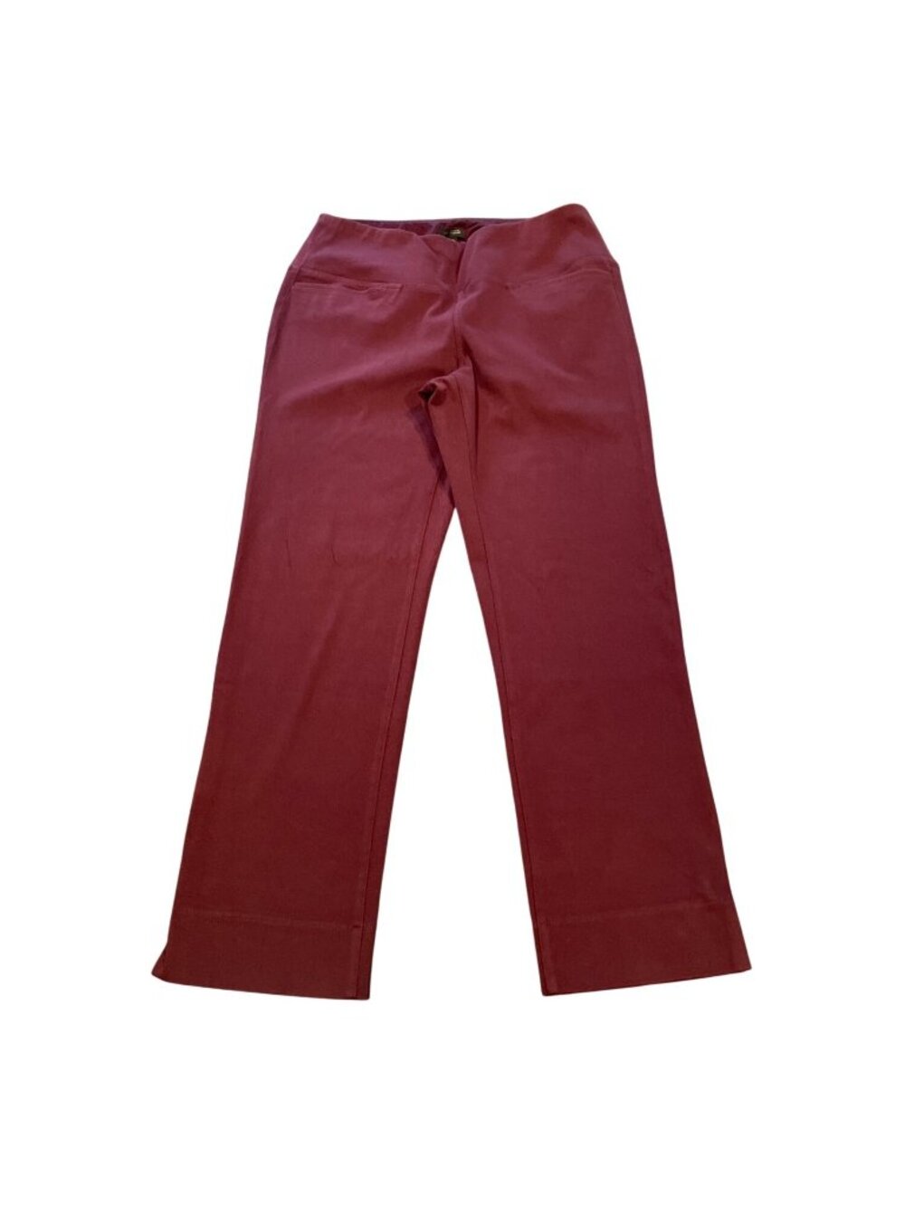 J. Jill Wearever Collection Sz M Burgundy Pull On Pants Stretch Ankle Cropped